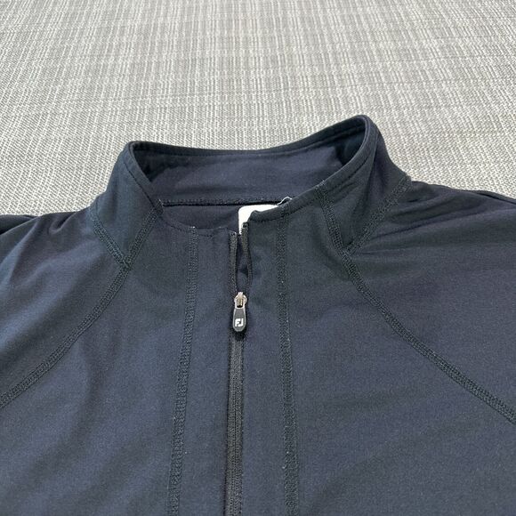 FootJoy Jacket Mens XL Black Lightweight Full Zip Outdoors Golf Nylon Stretch - Picture 3 of 11